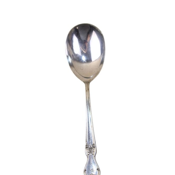 Old Company Plate Serving Spoon Silverplate Vintage Antique B Monogram 93378 - Picture 1 of 3